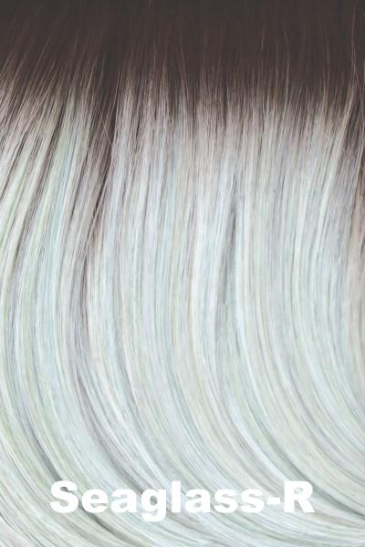 Noriko - Shaded Synthetic Colors - Seaglass-R. Pale Sea Foam Green with Dark Brown Roots.