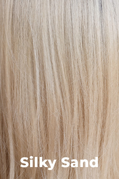 TressAllure - Synthetic Colors - Silky Sand. Dark Brown Roots on Pale Champagne Blonde.