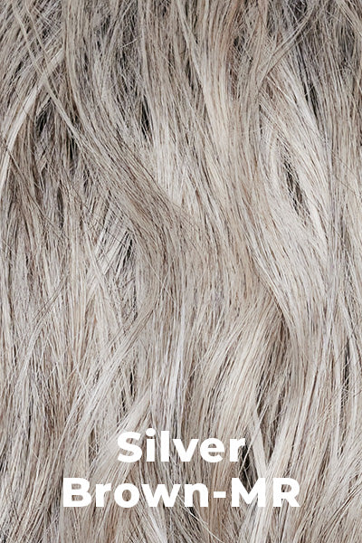 Alexander Couture Wigs - River (#1038) - Silver Brown-MR.  Soft white and medium brown mix.