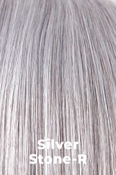 Amore - Shaded Synthetic Colors - Silver Stone-R. Silver Medium Brown Blend and Black Roots.