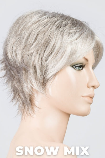 Ellen Wille Wigs - Flip Mono - Snow Mix. Pure Silver White with 10% Medium Brown and Silver White with 5% Light Brown Blend.