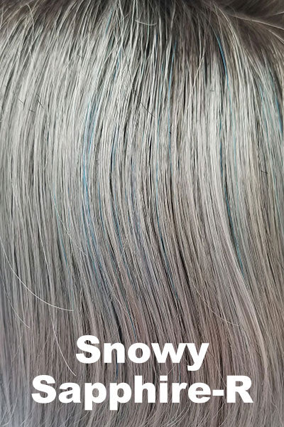 Amore - Shaded Synthetic Colors - Snowy Sapphire. Smoky tone of soft black root + silver white base with a hint of soft blue.