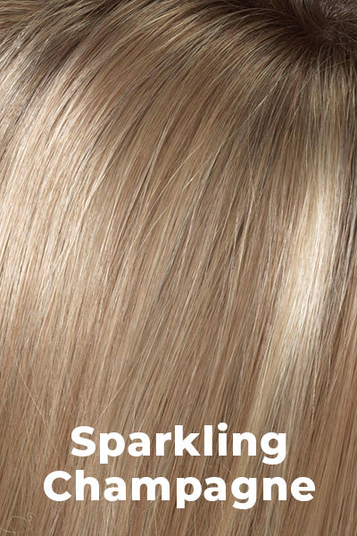 Envy - Synthetic Colors - Sparkling Champagne. 3-Tone blend of a Golden Blond base with Medium Brown roots, and light Golden Blonde highlights.