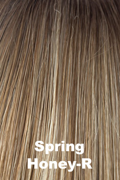 Rene of Paris - Shaded Synthetic Colors - Spring Honey-R. Honey Blonde blended with Gold Platinum Blonde with dark roots.