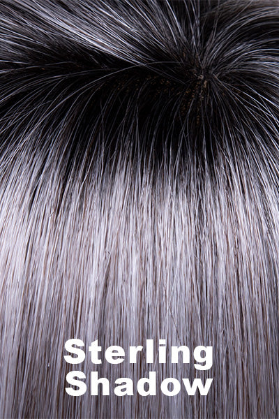 Envy - Human Hair Colors - Sterling Shadow. A chic medium salt-and-pepper grey with darker brown roots.
