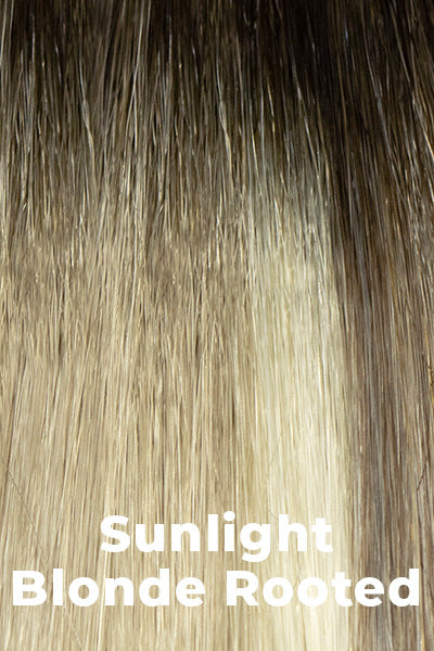 TressAllure - Synthetic Colors - Sunlight Blonde Rooted. Medium red brown roots that blend into medium blonde.