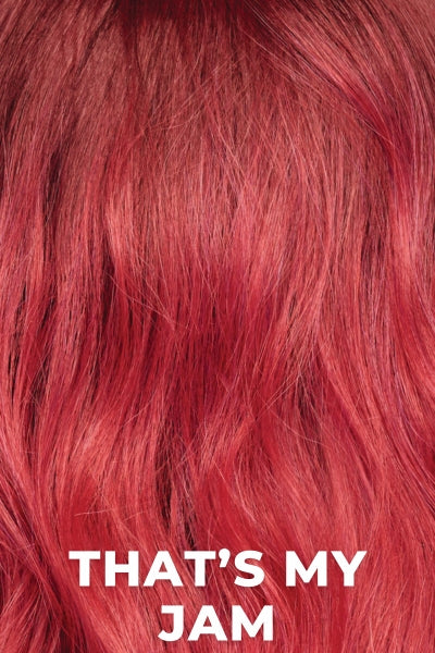 Hairdo Wigs Fantasy Collection - That's My Jam - Burgundy roots fading into a lighter reddish pink.