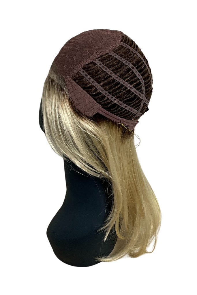 Close up of HeritageCap and RTW LaceFront, showing the standard wefted cap with a lace front.