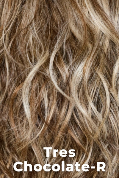 Amore Wigs - Rohan (#2589) - Tres Chocolate-R. White, medium, and dark chocolate tones completed with a dark brown root