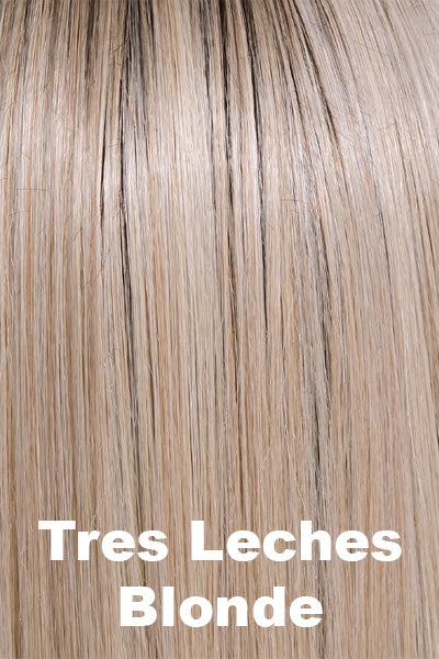 Belle Tress - Synthetic Colors - Tres Leches Blonde. Tres Leches literally means, “three milks” and the colors reflect a mixture of white blonde, caramel blonde, and light honey blonde. Rooted with combination of light, medium, and dark brown. (Rooted Color). 