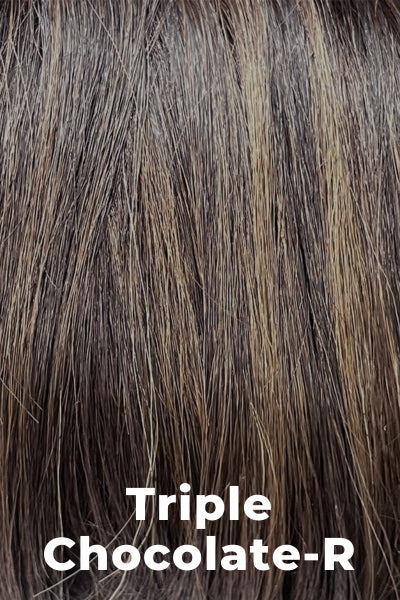 Belle Tress Wigs - Beverly Hills (CT-1001) - Triple Chocolate-R. Dark brown mixed with ginger and cinnamon brown highlights.