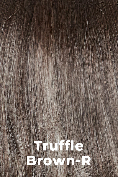 Rene of Paris - Shaded Synthetic Colors - Truffle Brown-R. Neutral medium-brown tone, softly blended with light ash blond. The root creates a dimensional effect.