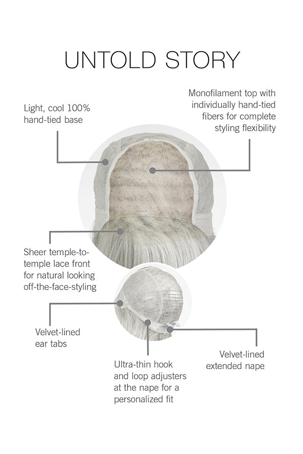 Inside cap view of Raquel Welch wig Untold Story 6.