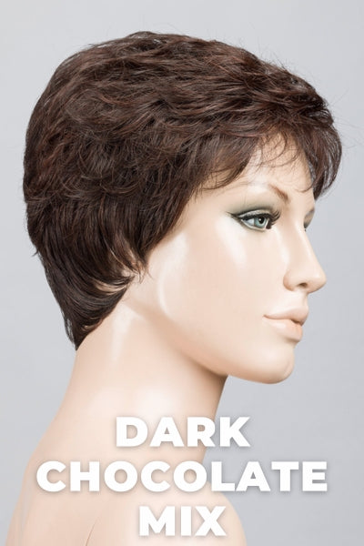 Ellen Wille Wigs - Yoko - Dark Chocolate Mix. Warm Medium Brown, Dark Auburn, and Dark Brown Blend