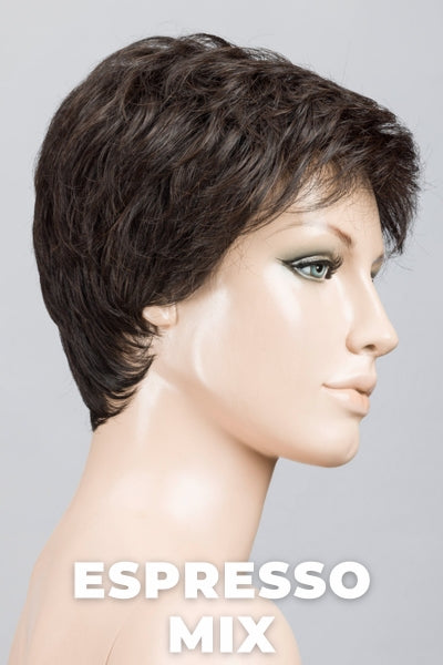 Ellen Wille Wigs - Yoko - Espresso Mix. Darkest Brown Base Blended with Dark Brown and Warm Medium Brown.