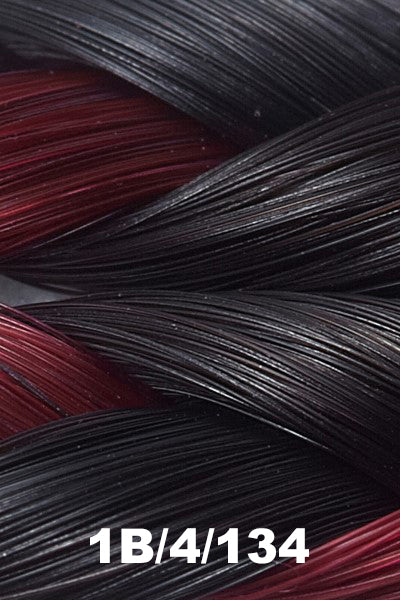 EasiHair - Synthetic Colors - 1B/4/134 (Twisted Fudge). Black, Darkest Brown, and Red.