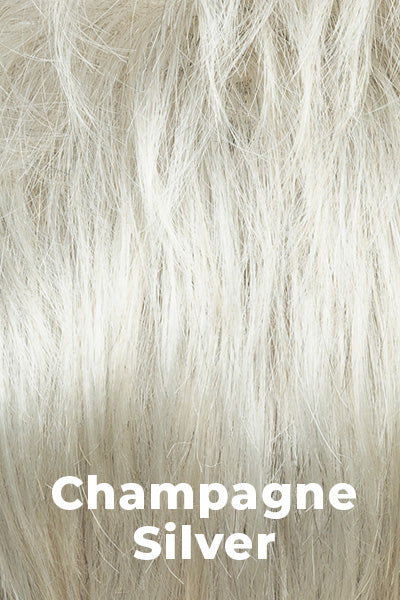 Amore - Synthetic Colors - Champagne Silver. Platinum blonde and light grey blend with light blonde.