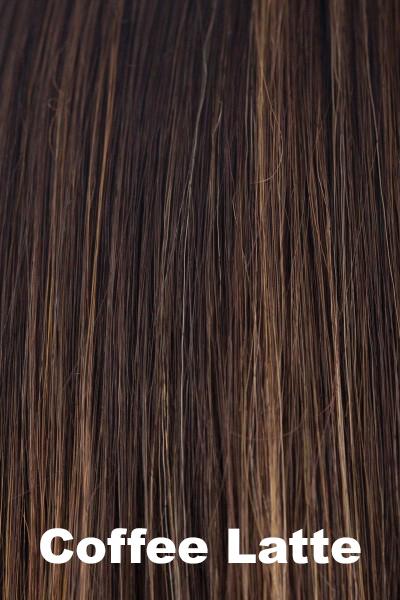 Alexander Couture Wigs - River (#1038) - Coffee Latte. Rich medium brown with a warm medium brown and medium golden blonde highlight.